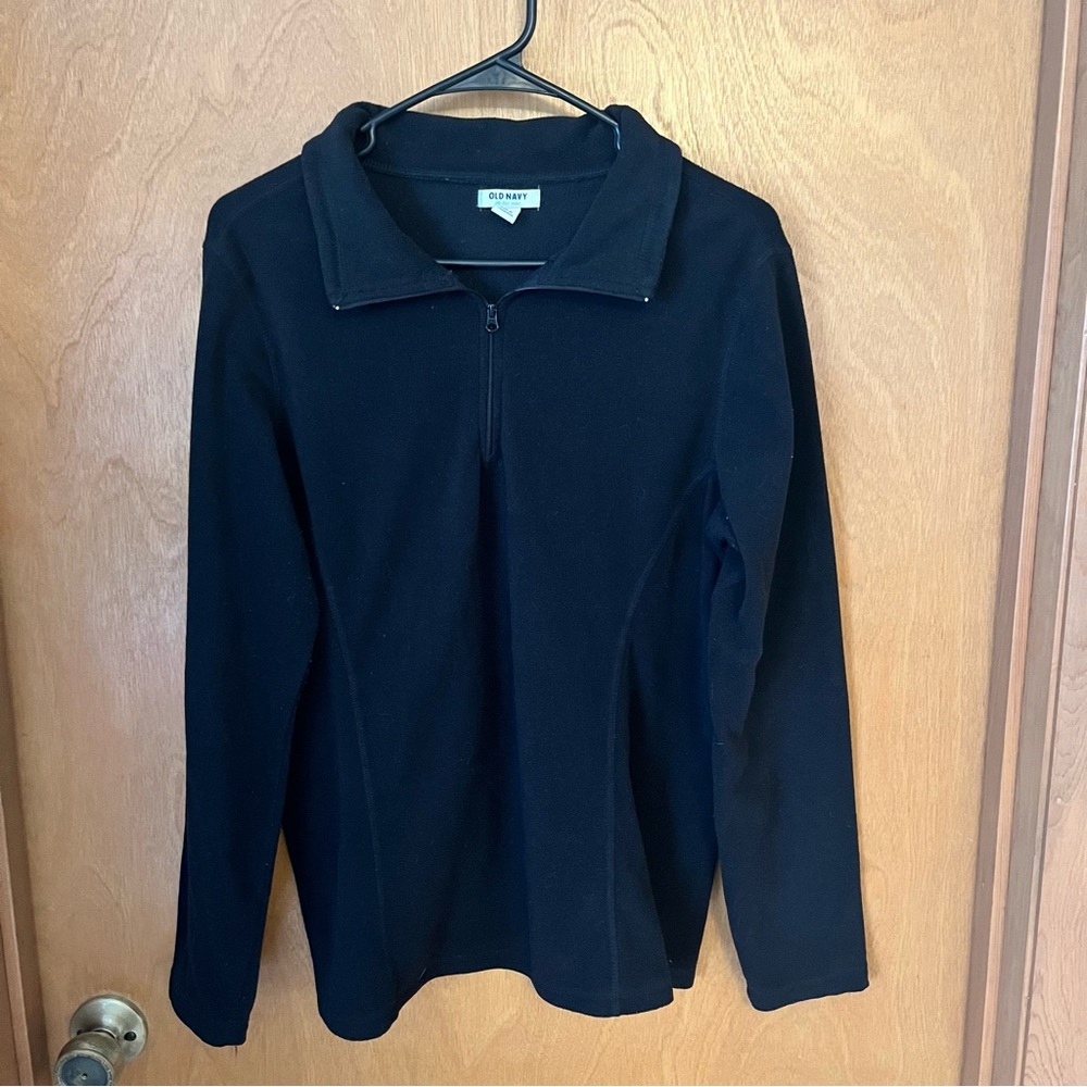 Old navy sweater black large front zipper